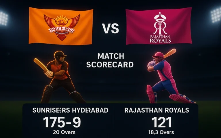 Sunrisers Hyderabad Vs Rajasthan Royals Match Scorecard