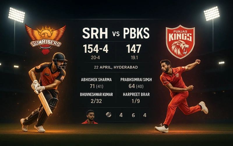 Sunrisers Hyderabad vs Punjab Kings Match Scorecard